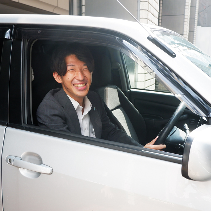 営業に出掛ける写真